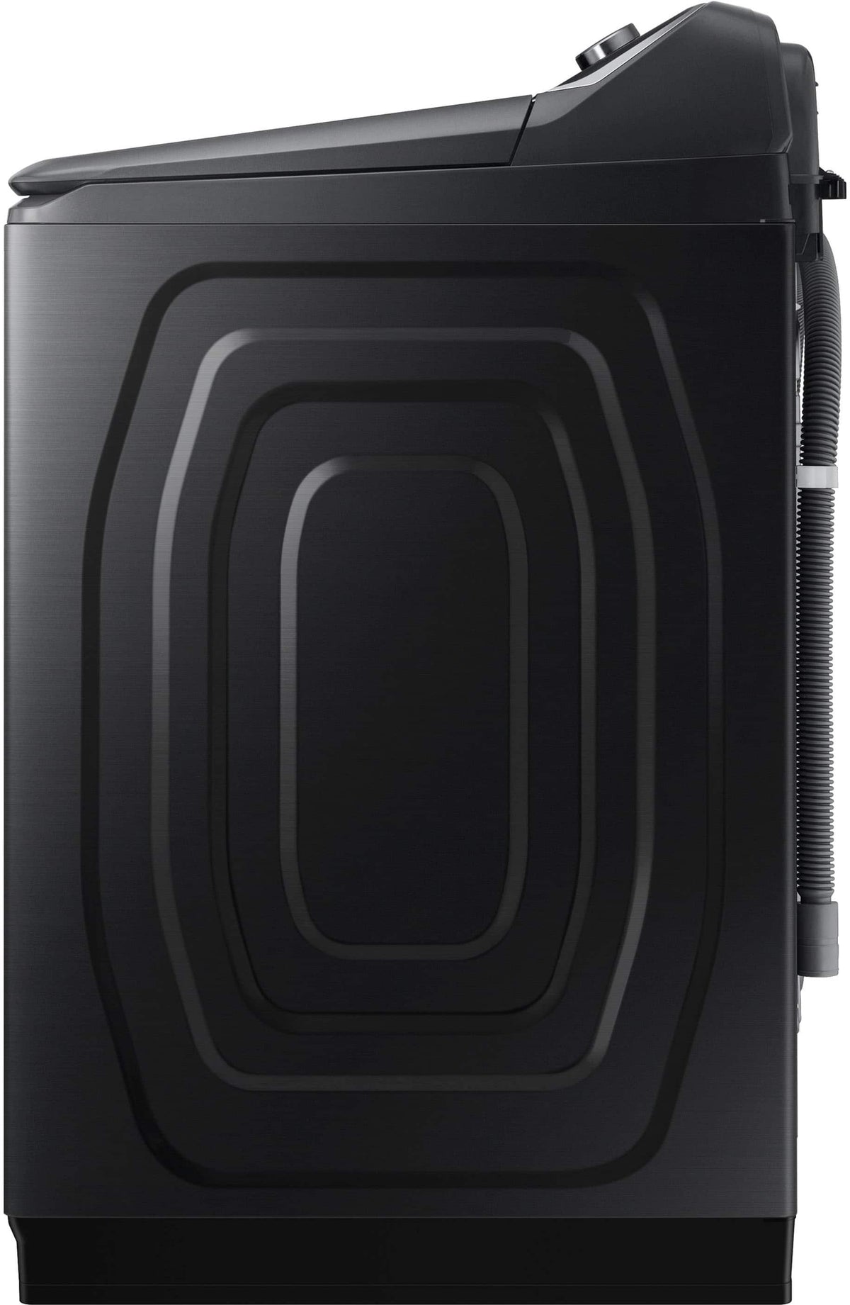 Samsung - 5.5 Cu. Ft. High-Efficiency Smart Top Load Washer with Super Speed Wash - Brushed Black