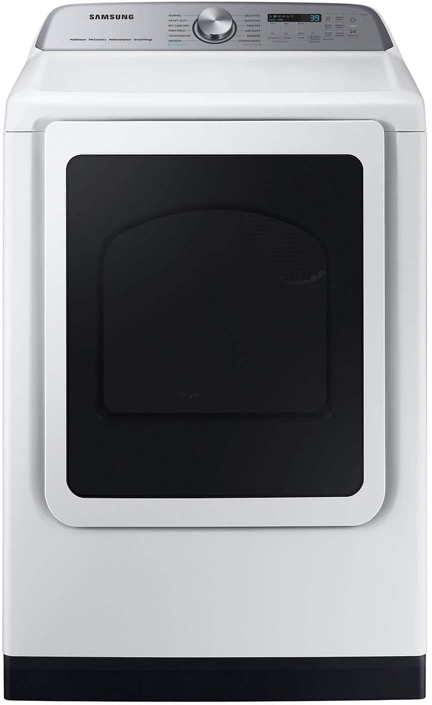 Samsung - 7.4 Cu. Ft. Smart Electric Dryer with Steam Sanitize+ - White