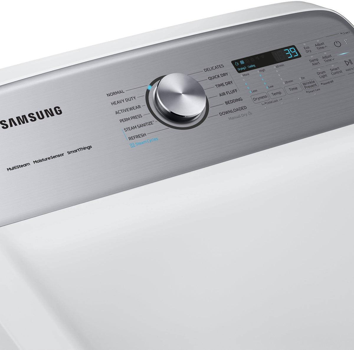 Samsung - 7.4 Cu. Ft. Smart Electric Dryer with Steam Sanitize+ - White