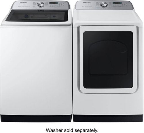 Samsung - 7.4 Cu. Ft. Smart Electric Dryer with Steam Sanitize+ - White
