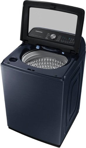 Samsung - 5.4 Cu. Ft. High-Efficiency Smart Top Load Washer with Pet Care Solution - Brushed Navy