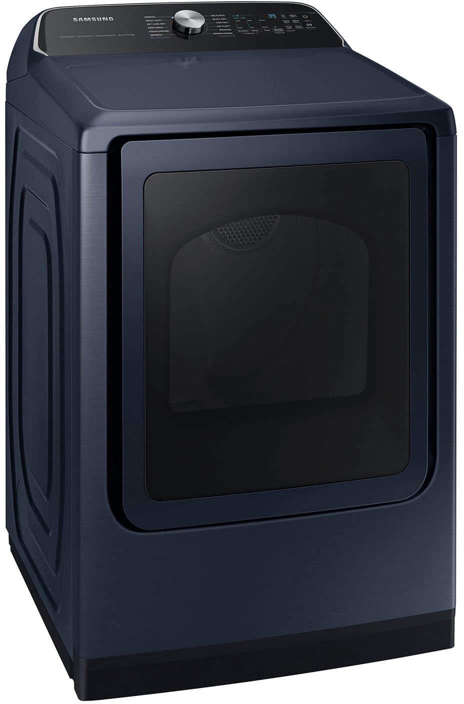 Samsung - 7.4 Cu. Ft. Smart Electric Dryer with Steam and Pet Care Dry - Brushed Navy