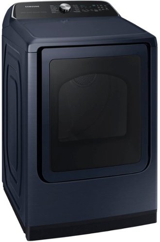 Samsung - 7.4 Cu. Ft. Smart Electric Dryer with Steam and Pet Care Dry - Brushed Navy