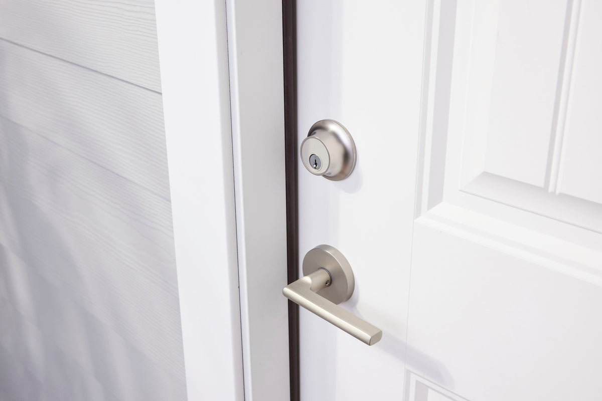 Level - Lock+ Smart Lock Bluetooth Replacement Deadbolt with Apple HomeKey/App/Key - Satin Nickel