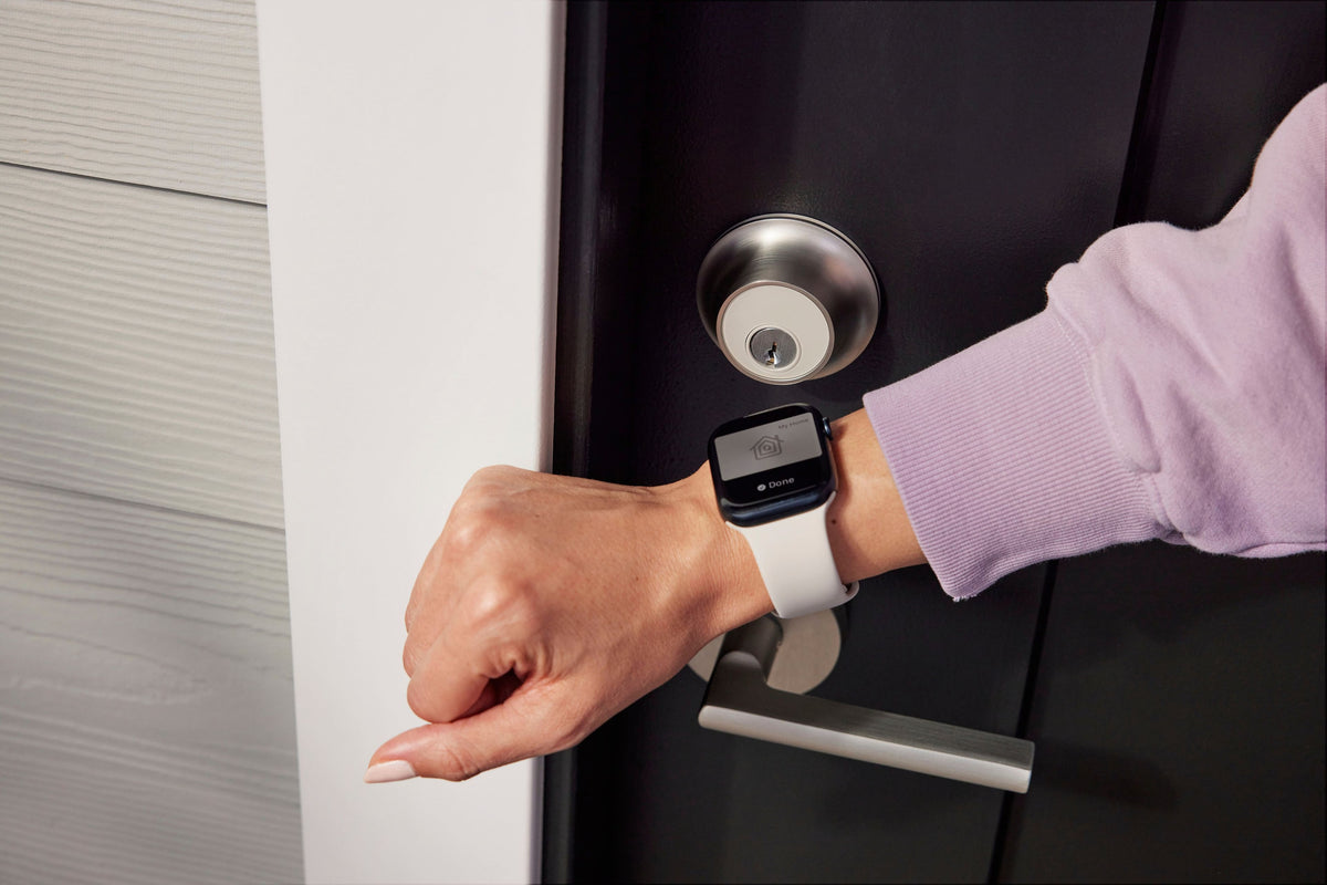 Level - Lock+ Smart Lock Bluetooth Replacement Deadbolt with Apple HomeKey/App/Key - Satin Nickel