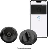 Level - Lock+ Smart Lock Bluetooth Replacement Deadbolt with Apple HomeKey/App/Key - Matte Black