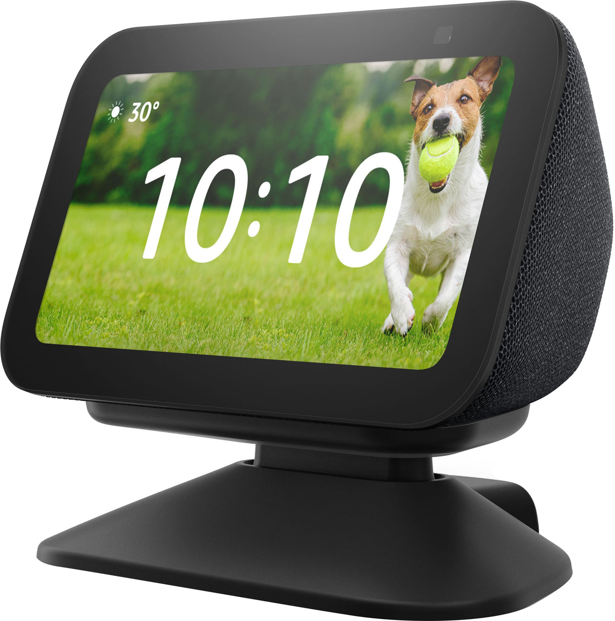 Amazon - Stand for Echo Show 5 (3rd Gen) - Adjustable stand with USB-C Charging Port (Echo Show not included) - Charcoal