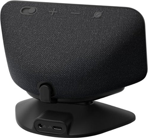 Amazon - Stand for Echo Show 5 (3rd Gen) - Adjustable stand with USB-C Charging Port (Echo Show not included) - Charcoal
