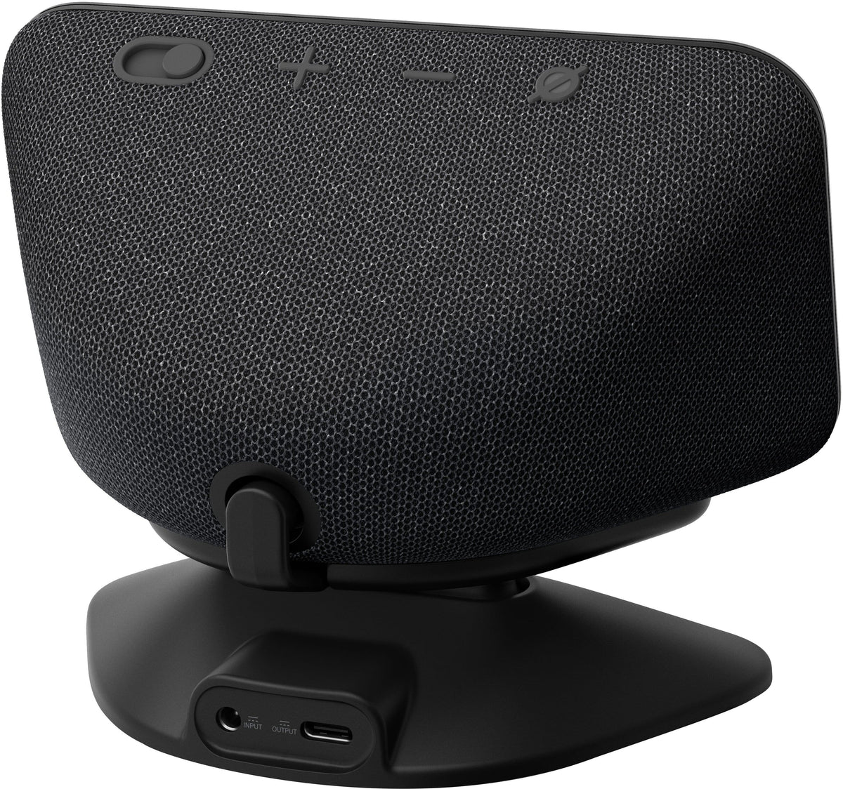Amazon - Stand for Echo Show 5 (3rd Gen) - Adjustable stand with USB-C Charging Port (Echo Show not included) - Charcoal