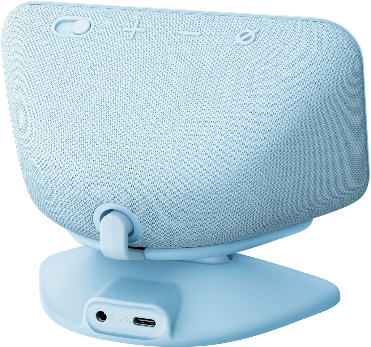 Amazon - Stand for Echo Show 5 (3rd Gen) - Adjustable stand with USB-C Charging Port (Echo Show not included) - Cloud Blue