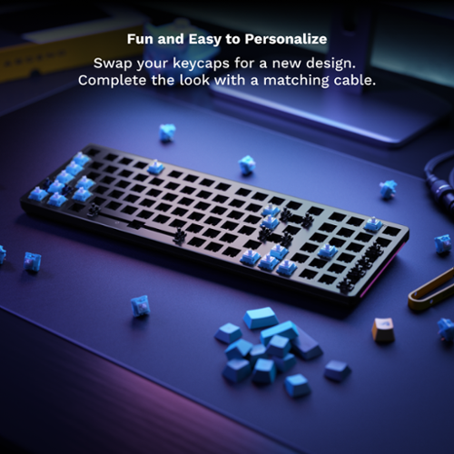 Glorious - GMMK 2 Prebuilt 96% Full Size Wired Mechanical Linear Switch Gaming Keyboard with Hotswappable Switches - Black