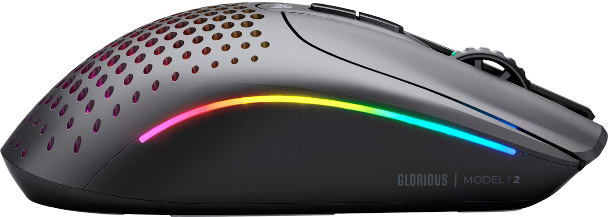 Glorious - Model I 2 Ultra Lightweight Wireless Optical Gaming Mouse with 9 Programmable Buttons - Wireless - Matte Black