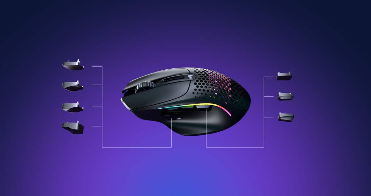 Glorious - Model I 2 Ultra Lightweight Wireless Optical Gaming Mouse with 9 Programmable Buttons - Wireless - Matte Black