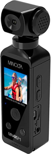 Minolta - MN4KP1 4K Video 16.0-Megapixel Waterproof Camcorder Bundle - Black