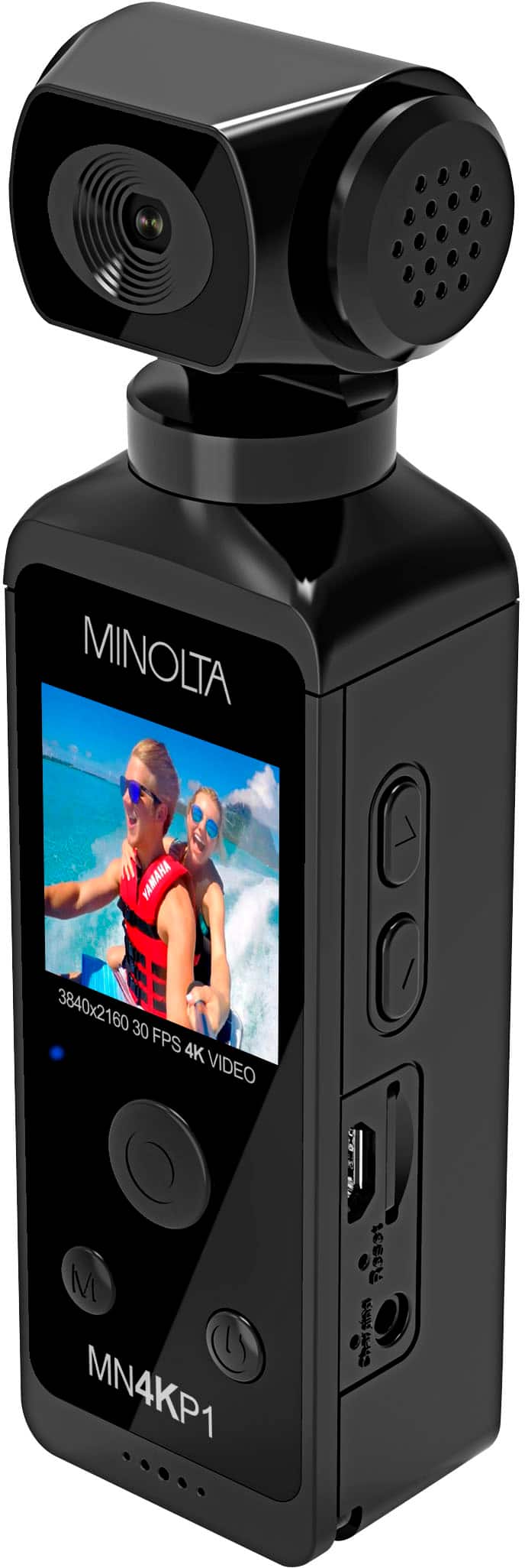 Minolta - MN4KP1 4K Video 16.0-Megapixel Waterproof Camcorder Bundle - Black