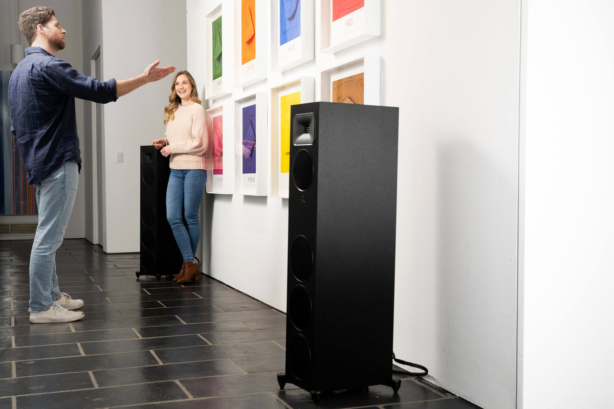 MartinLogan - Motion Foundation F2 3-Way Floorstanding Speaker with 5.5” Midrange and Triple 6.5” Bass Drivers (Each) - Walnut