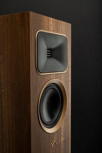 MartinLogan - Motion Foundation F1 3-Way Floorstanding Speaker with 5.5” Midrange and Triple 5.5” Bass Drivers (Each) - Walnut