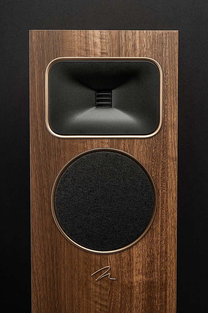 MartinLogan - Motion Foundation F1 3-Way Floorstanding Speaker with 5.5” Midrange and Triple 5.5” Bass Drivers (Each) - Walnut