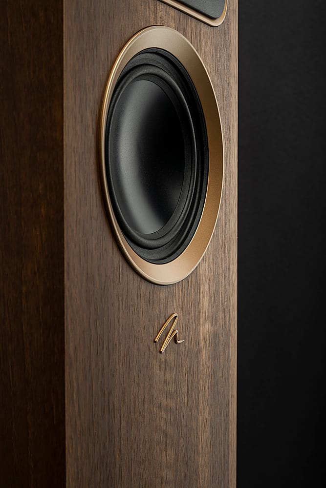 MartinLogan - Motion Foundation F1 3-Way Floorstanding Speaker with 5.5” Midrange and Triple 5.5” Bass Drivers (Each) - Walnut