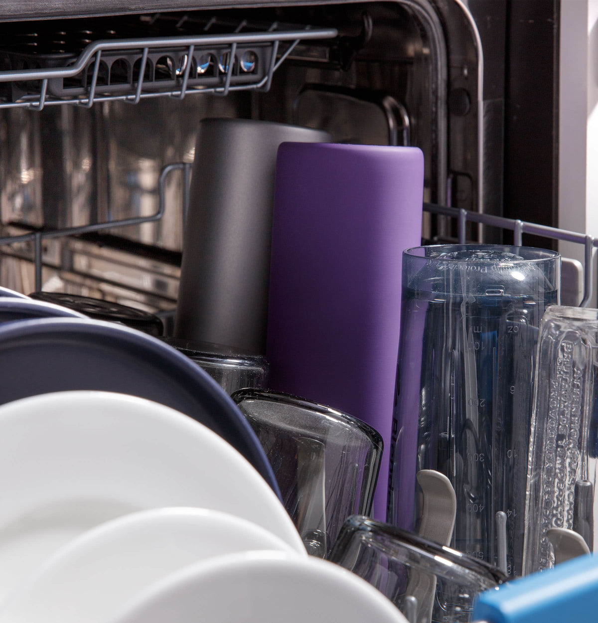 GE Profile - 24" Top Control Smart Built-In Stainless Steel Tub Dishwasher with 3rd Rack, Microban Protection and 44 dBA - Stainless Steel