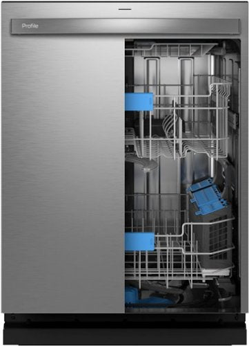 GE Profile - 24" Top Control Smart Built-In Stainless Steel Tub Dishwasher with 3rd Rack, Microban Protection and 44 dBA - Stainless Steel