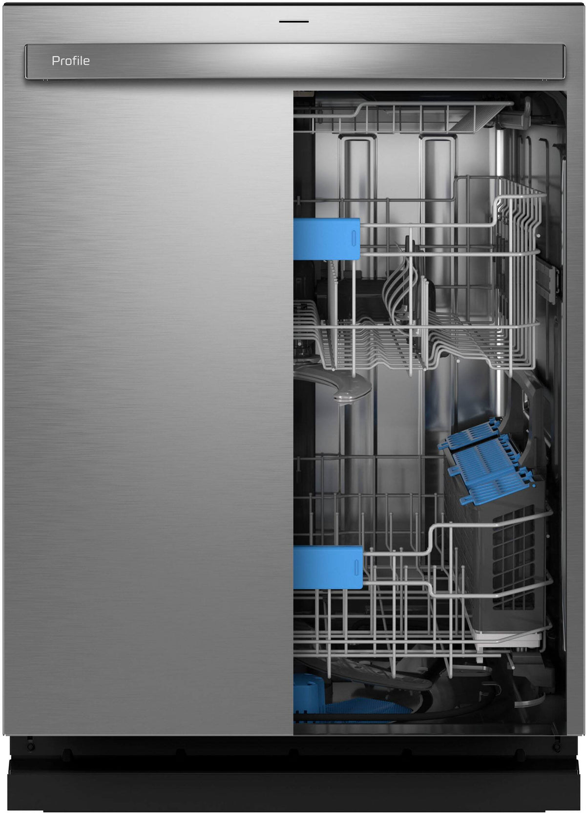 GE Profile - 24" Top Control Smart Built-In Stainless Steel Tub Dishwasher with 3rd Rack, Microban Protection and 44 dBA - Stainless Steel