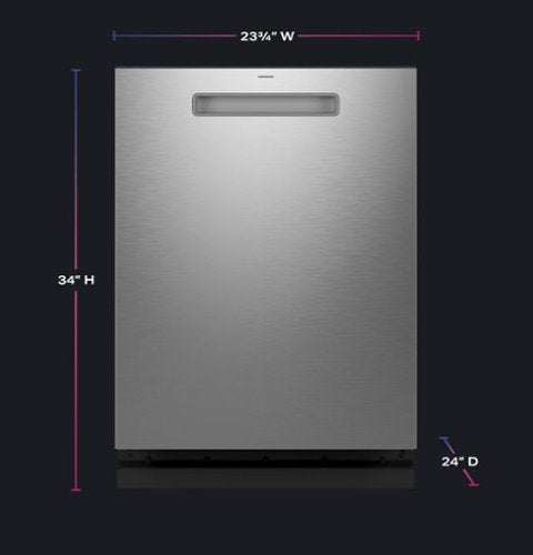 GE Profile - 24" Top Control Smart Built-In Stainless Steel Tub Dishwasher with 3rd Rack, Microban Protection and 44 dBA - Stainless Steel