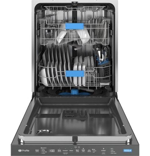GE Profile - 24" Top Control Smart Built-In Stainless Steel Tub Dishwasher with 3rd Rack, Microban Protection and 44 dBA - Stainless Steel