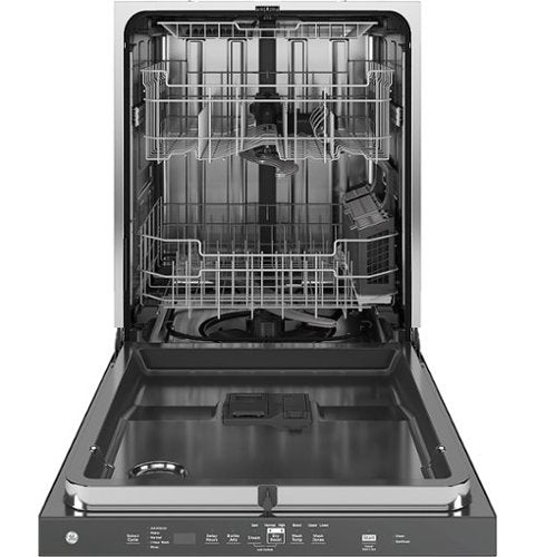 GE - 24" Top Control Built-In Stainless Steel Tub Dishwasher with 3rd Rack, Santize Cycle and 45 dBA - White