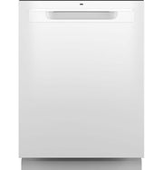 GE - 24" Top Control Built-In Stainless Steel Tub Dishwasher with 3rd Rack, Santize Cycle and 45 dBA - White