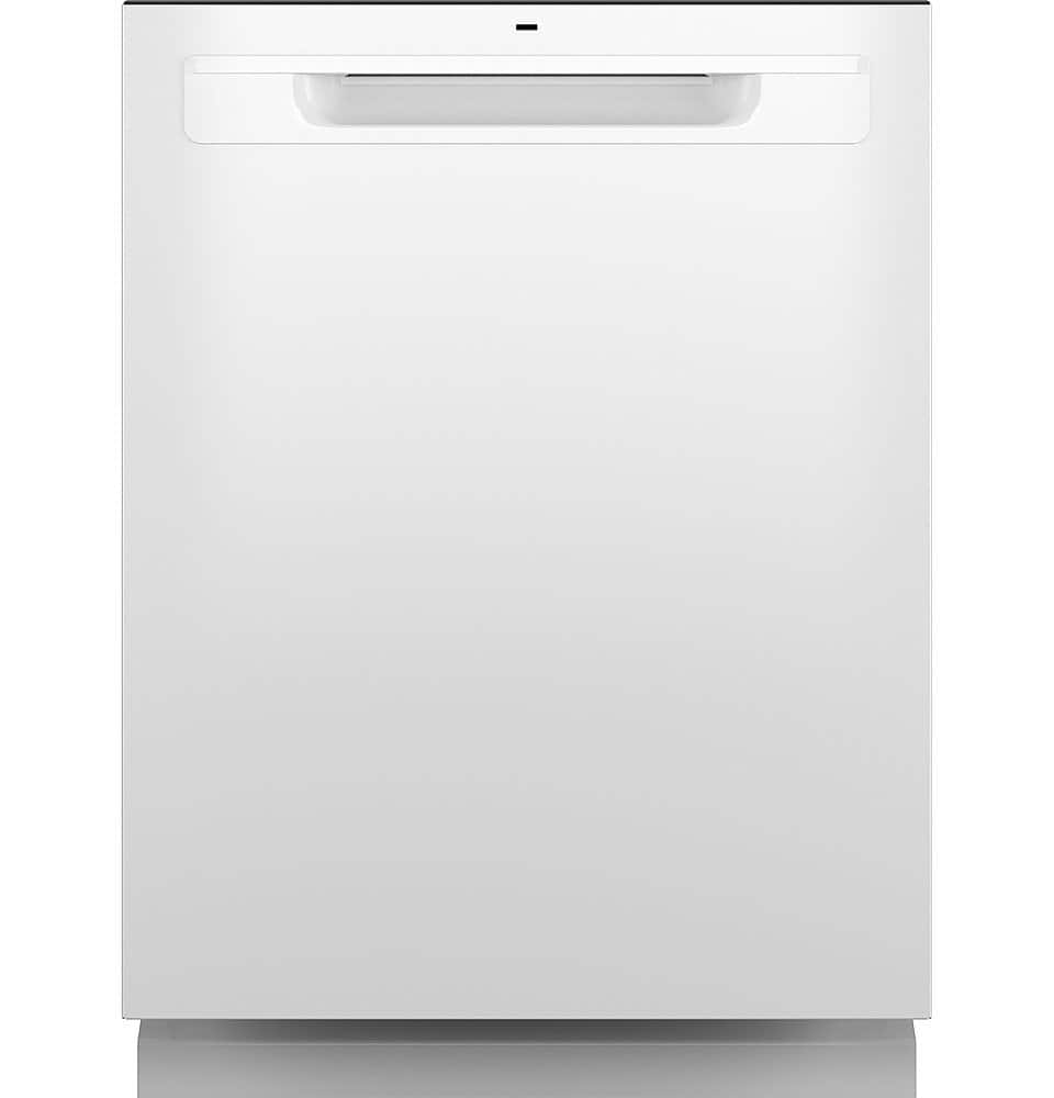 GE - 24" Top Control Built-In Stainless Steel Tub Dishwasher with 3rd Rack, Santize Cycle and 45 dBA - White