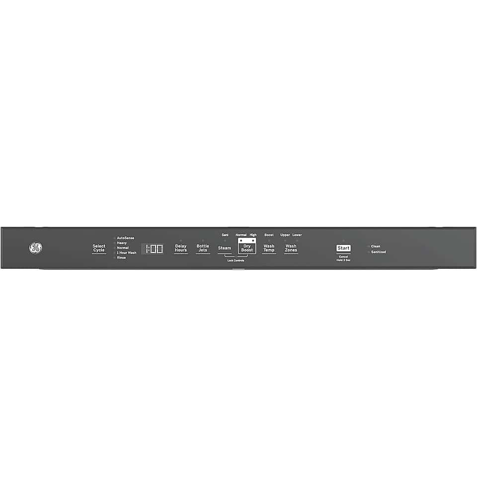 GE - 24" Top Control Built-In Stainless Steel Tub Dishwasher with 3rd Rack, Santize Cycle and 45 dBA - White