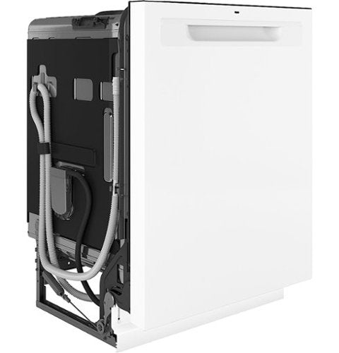 GE - 24" Top Control Built-In Stainless Steel Tub Dishwasher with 3rd Rack, Santize Cycle and 45 dBA - White