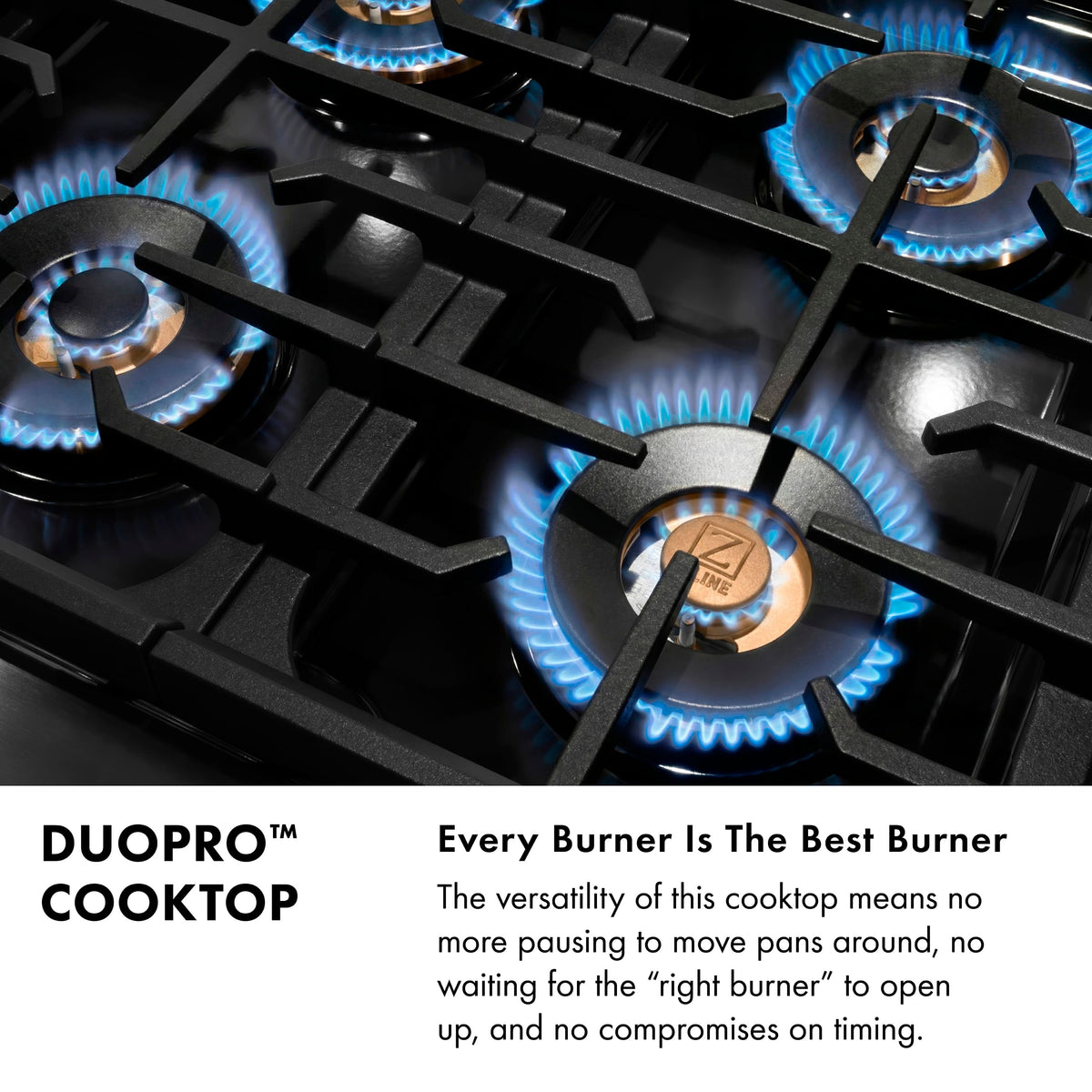 ZLINE - 30 in. Wide 4 Burner 4.2 cu. ft. Freestanding Paramount Dual Fuel Range with DuoPro Cooktop - Satin Steel/Black Matte
