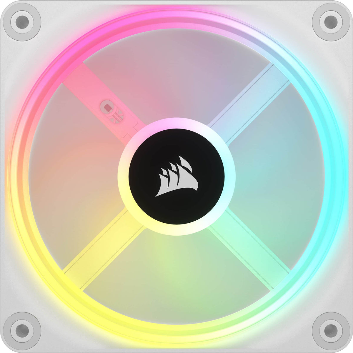 CORSAIR - iCUE LINK QX120 RGB 120mm PWM Computer Case Fan with iCUE LINK System Hub Kit (3-pack) - White