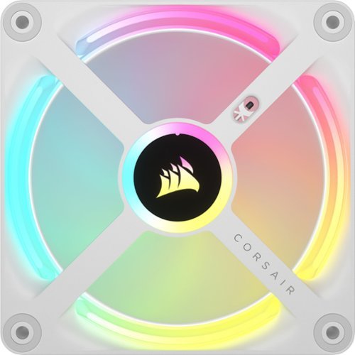 CORSAIR - iCUE LINK QX120 RGB 120mm PWM Computer Case Fan with iCUE LINK System Hub Kit (3-pack) - White