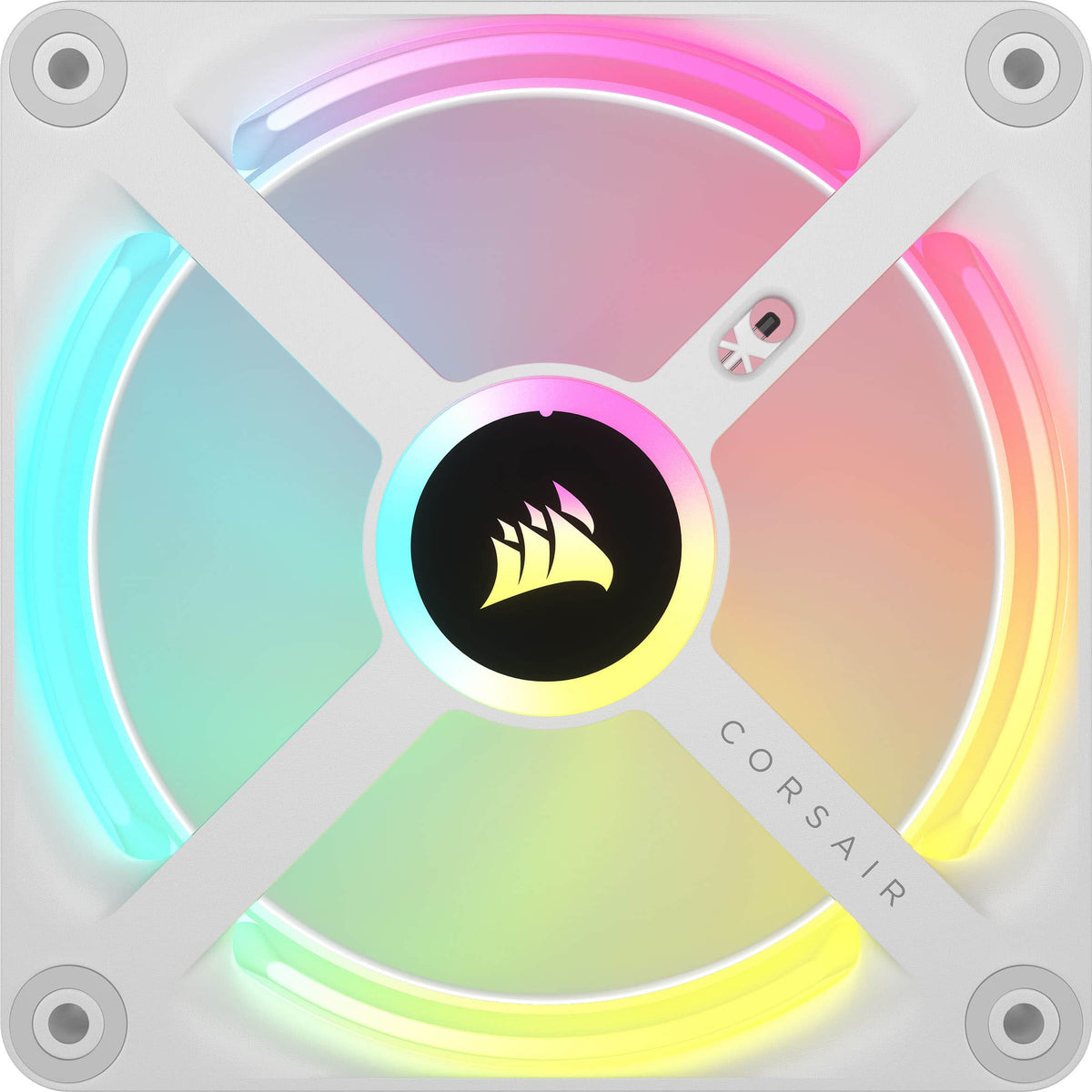 CORSAIR - iCUE LINK QX120 RGB 120mm PWM Computer Case Fan with iCUE LINK System Hub Kit (3-pack) - White