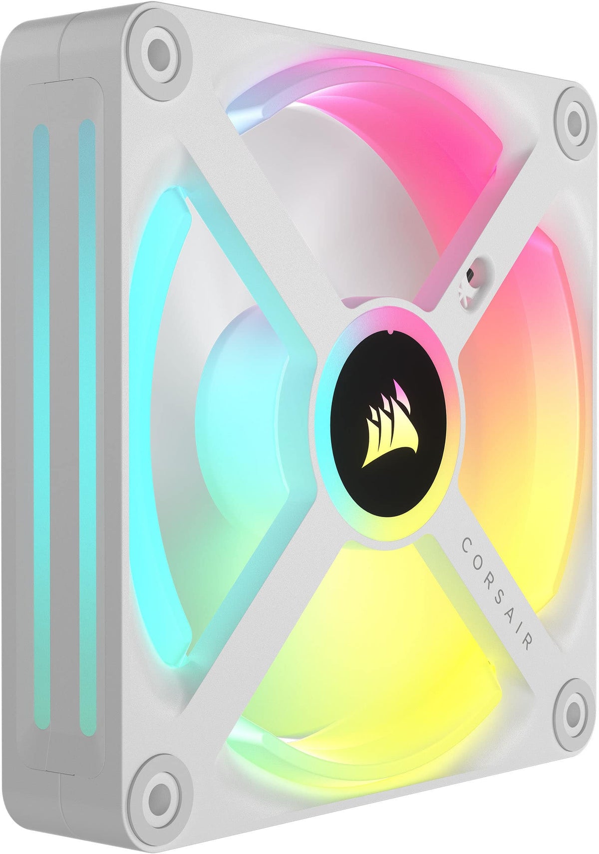 CORSAIR - iCUE LINK QX120 RGB 120mm PWM Computer Case Fan with iCUE LINK System Hub Kit (3-pack) - White