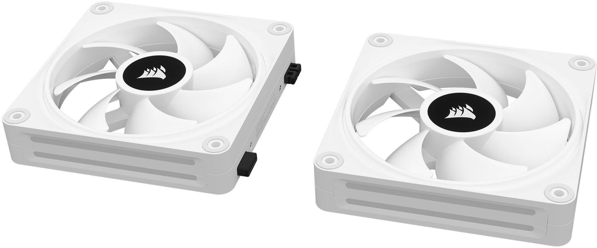 CORSAIR - iCUE LINK QX120 RGB 120mm PWM Computer Case Fan with iCUE LINK System Hub Kit (3-pack) - White