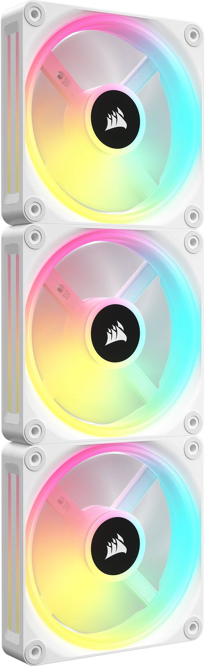 CORSAIR - iCUE LINK QX120 RGB 120mm PWM Computer Case Fan with iCUE LINK System Hub Kit (3-pack) - White