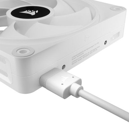 CORSAIR - iCUE LINK QX120 RGB 120mm PWM Computer Case Fan with iCUE LINK System Hub Kit (3-pack) - White