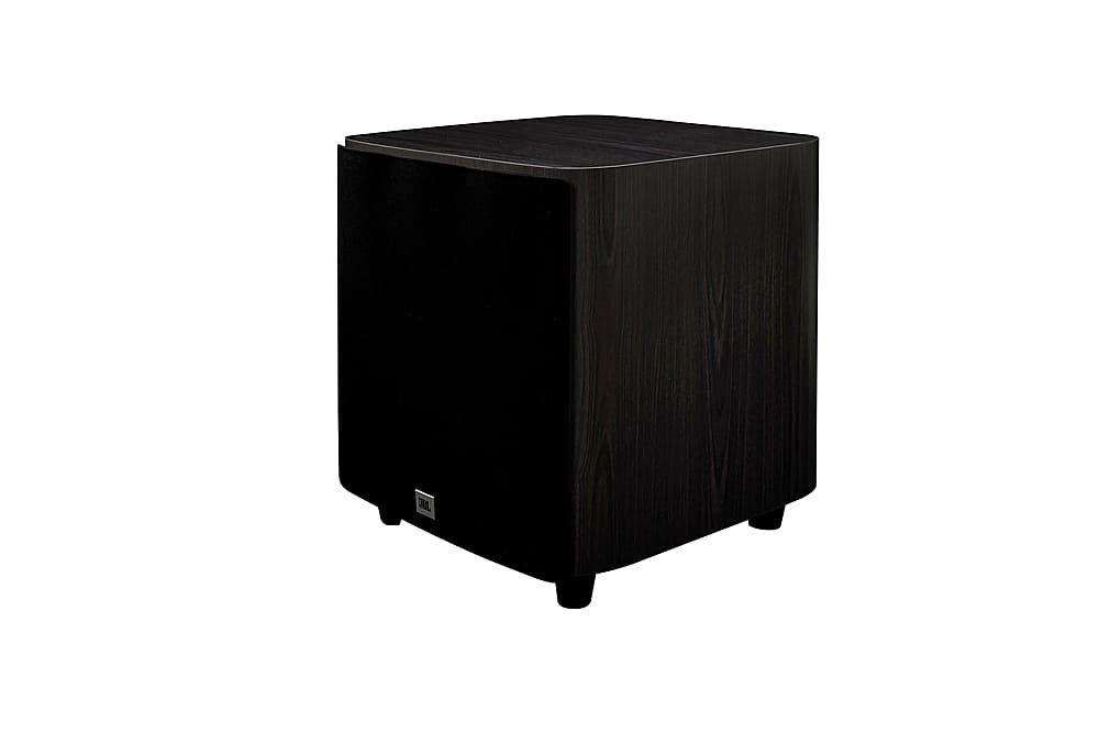 JBL - Studio 650P 10" 1000W Subwoofer - Dark Wood