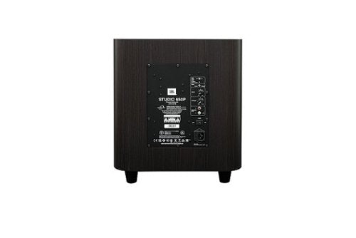 JBL - Studio 650P 10" 1000W Subwoofer - Dark Wood