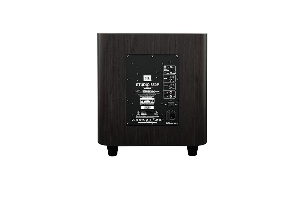 JBL - Studio 650P 10" 1000W Subwoofer - Dark Wood