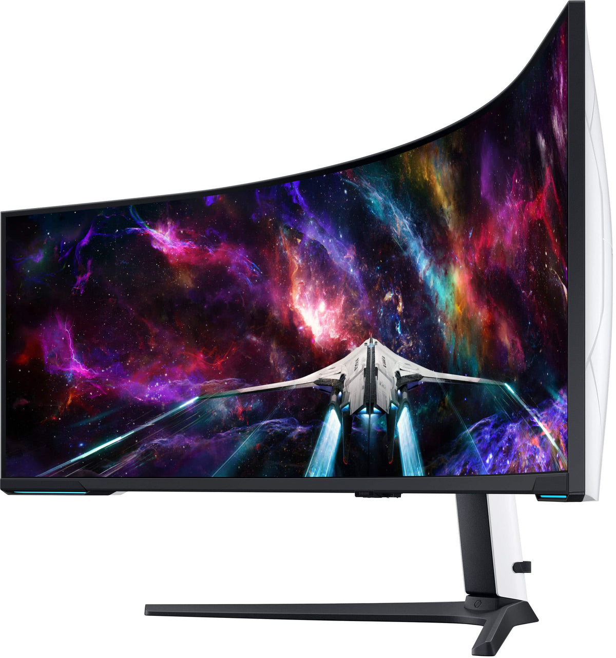 Samsung - 57" Odyssey Neo G9 Dual 4K UHD Quantum Mini-LED 240Hz 1ms HDR 1000 Curved Gaming Monitor (HDMI 2.1, DP 2.1, USB 3.0) - Black