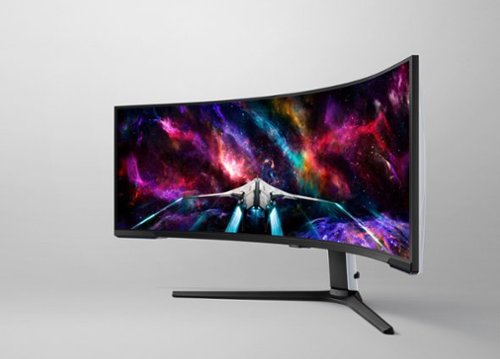 Samsung - 57" Odyssey Neo G9 Dual 4K UHD Quantum Mini-LED 240Hz 1ms HDR 1000 Curved Gaming Monitor (HDMI 2.1, DP 2.1, USB 3.0) - Black