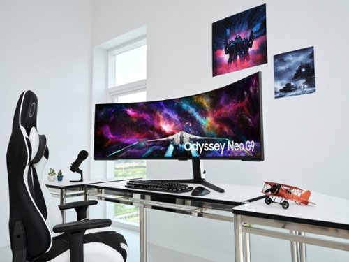 Samsung - 57" Odyssey Neo G9 Dual 4K UHD Quantum Mini-LED 240Hz 1ms HDR 1000 Curved Gaming Monitor (HDMI 2.1, DP 2.1, USB 3.0) - Black