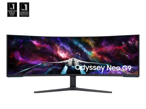 Samsung - 57" Odyssey Neo G9 Dual 4K UHD Quantum Mini-LED 240Hz 1ms HDR 1000 Curved Gaming Monitor (HDMI 2.1, DP 2.1, USB 3.0) - Black