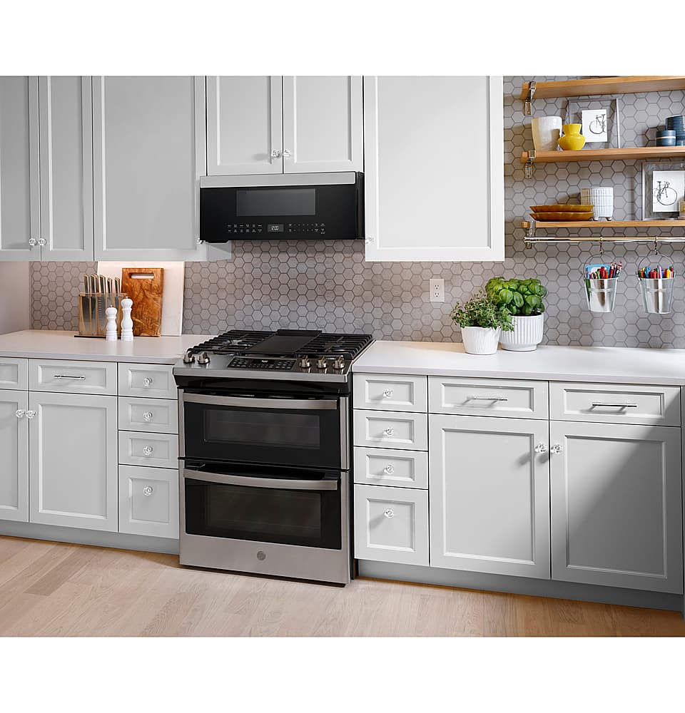 GE Profile - 1.2 Cu. Ft. Over-The-Range Microwave with Sensor Cooking and Low Profile Design - Stainless Steel