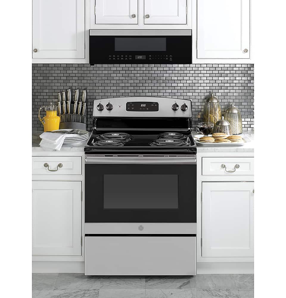 GE Profile - 1.2 Cu. Ft. Over-The-Range Microwave with Sensor Cooking and Low Profile Design - Stainless Steel